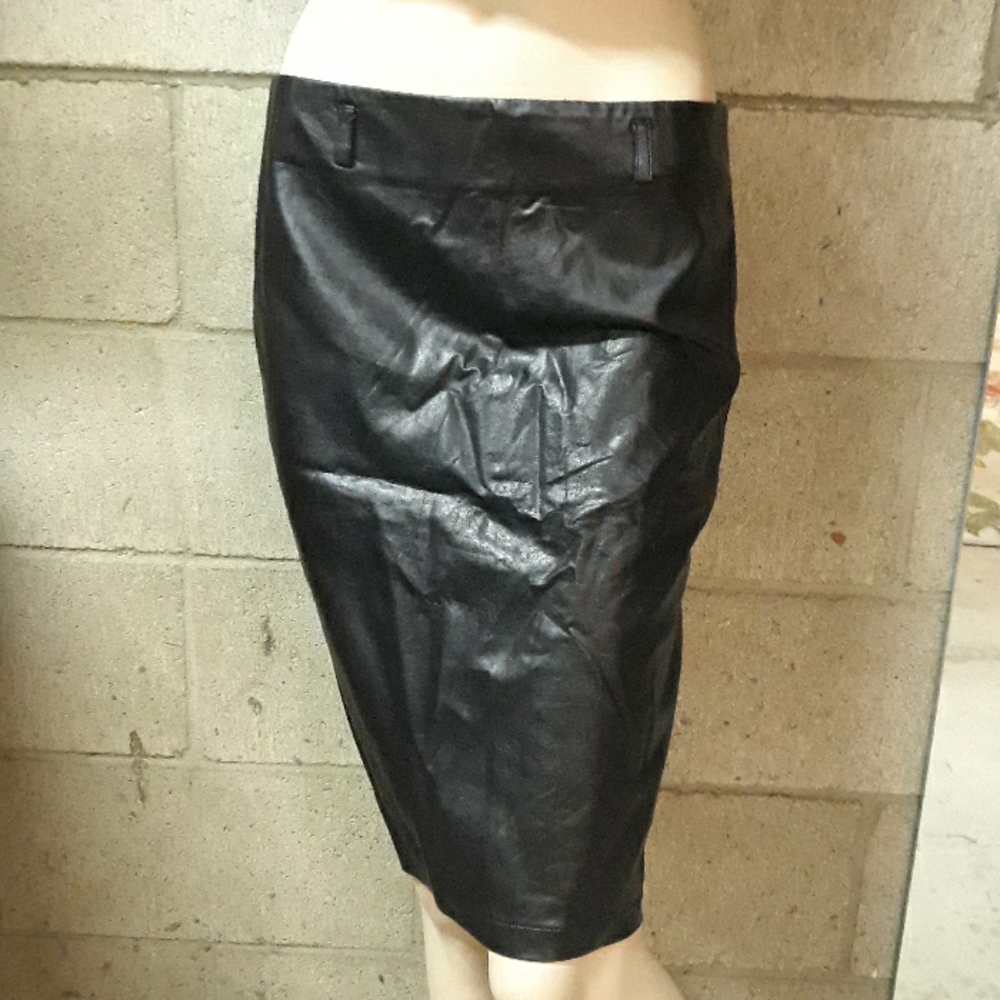 Pleather pencil skirt